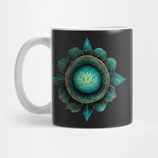 Succulent lotus flower mandala Mug